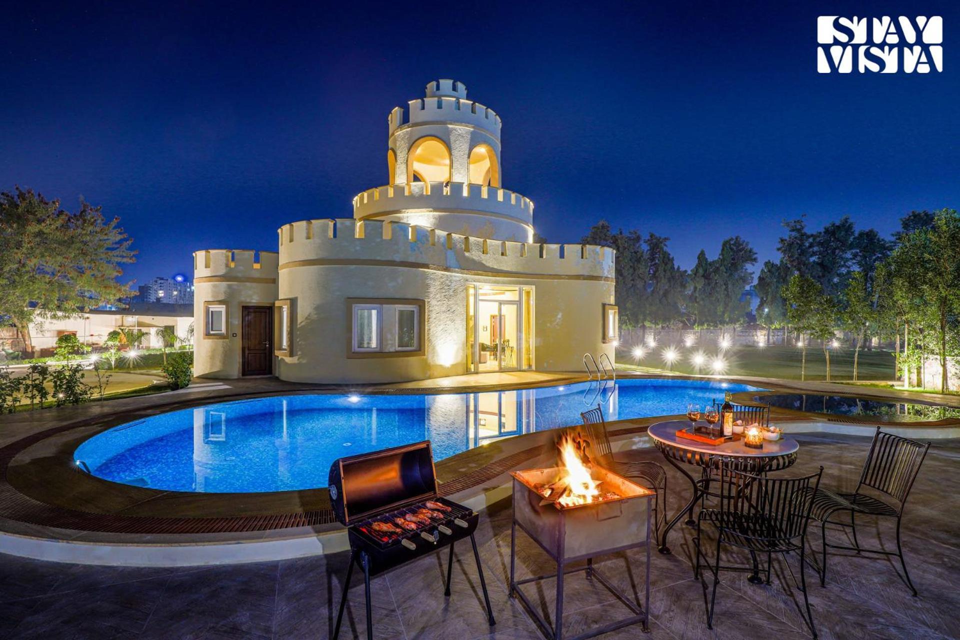 Stayvista'S Mystic Castle With Terrace, Swimming Pool, Lawn With Gazebo Jaipur Exterior foto