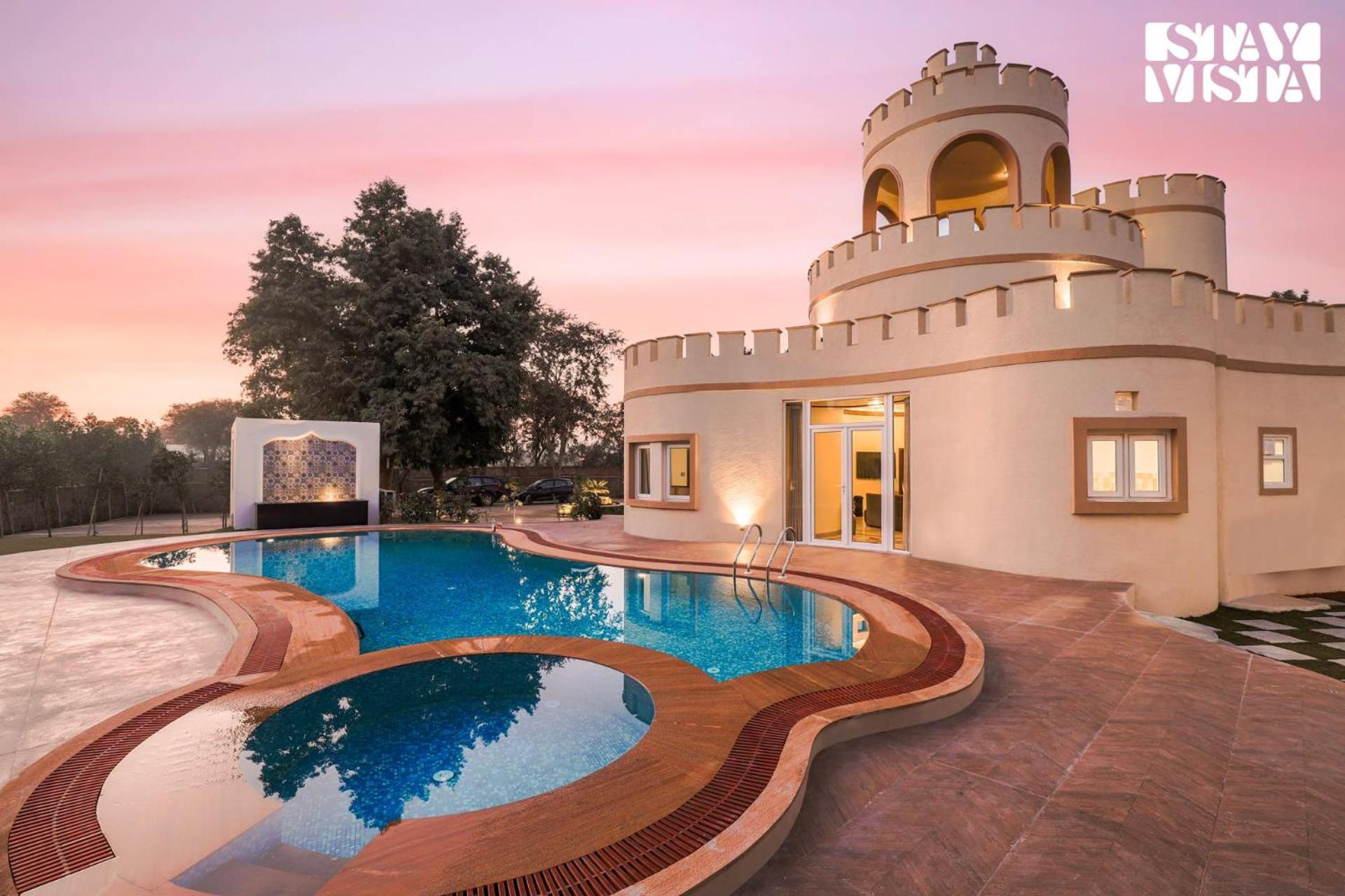 Stayvista'S Mystic Castle With Terrace, Swimming Pool, Lawn With Gazebo Jaipur Exterior foto